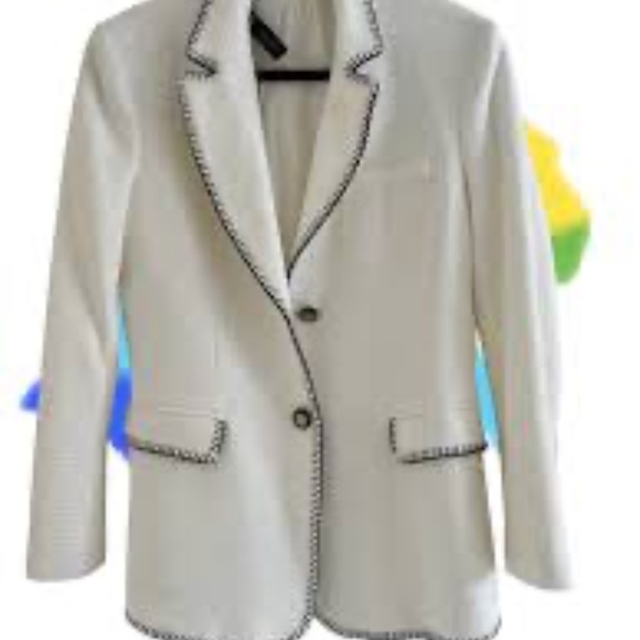 NWOT ZARA SEAMED STRAIGHT CUT TEXTURED BLAZER - Picture 3 of 4